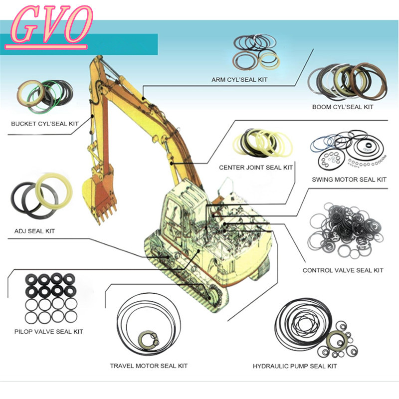 EX120-2/3/5 Control Lever Oil Seal O-ring Seal Neoprene Bonded Gaskets Metal Bonded Sealing Gaskets
