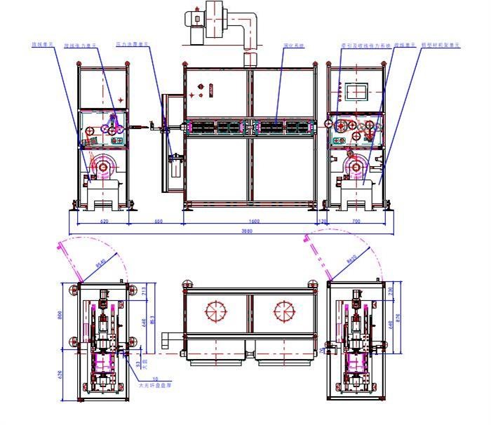 High Speed Fiber Optic Cable Production Line Fiber Coloring Machine 3000mpm