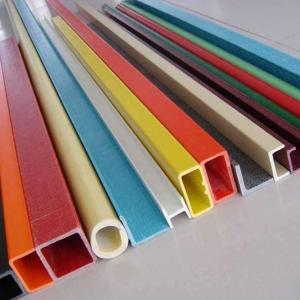 China Red Blue FRP Pultruded Profiles Lightweight Square Tube For Transportation wholesale