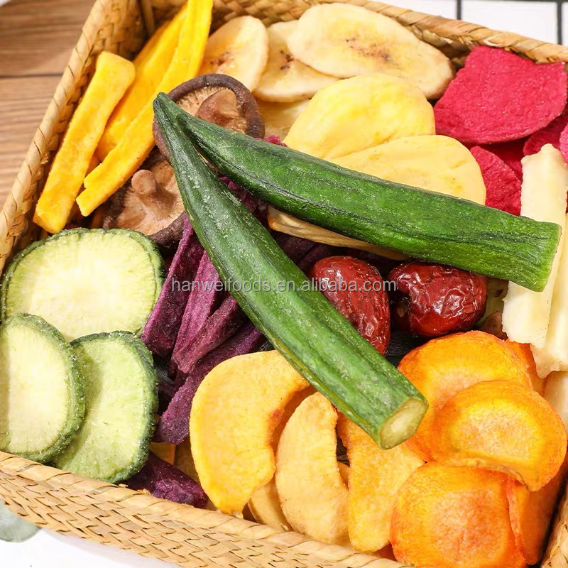 Vacuum Fried Dried Fruits Vegetables Mixed Healthy Organic Snacks