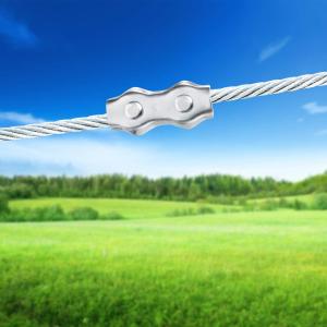 China Stainless Steel Electric Fence Strainers Wire Rope Connector Arrow Clamp Clips 6mm wholesale