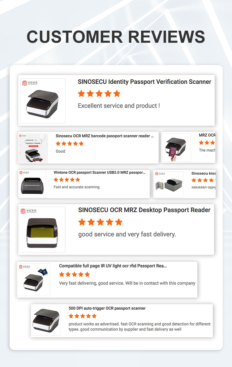 Effortless Sinosecu Passport and National ID QR Code Scanner for Airport Checkpoints