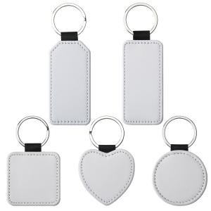 China Printable Sublimation Leather Keychain Blanks With DIY Printing wholesale
