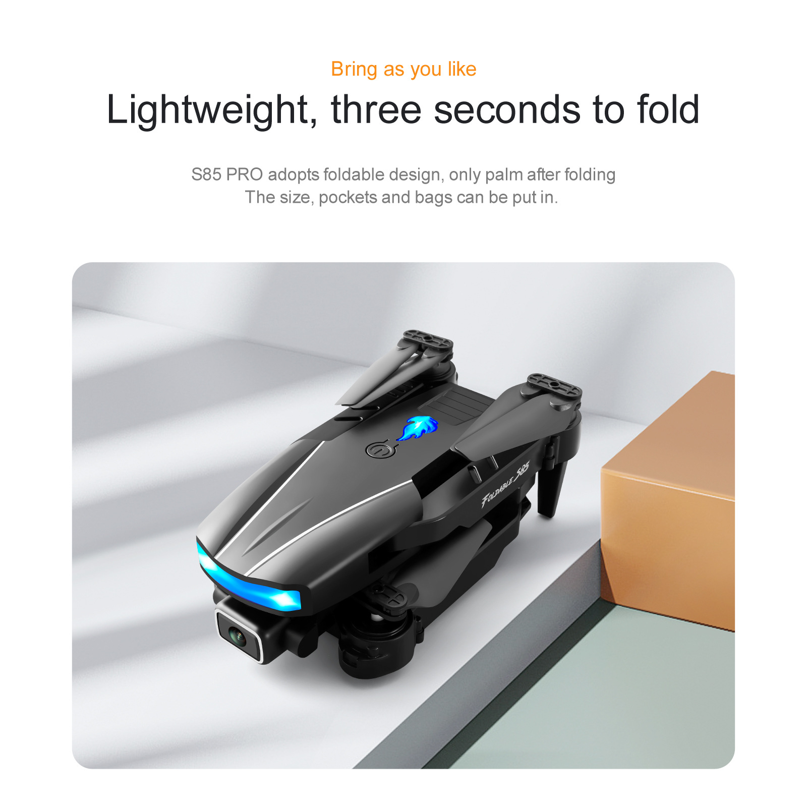 GPS Drone S85 HD4K Dual-camera Anti-collision Obstacle Avoidance 4-axis Folding Remote Control Aircraft