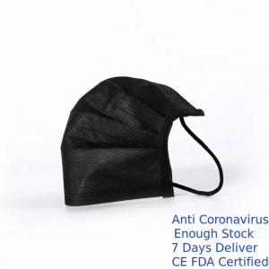 China Light Weight Disposable Black Face Mask , Waterproof Disposable Mouth Mask wholesale