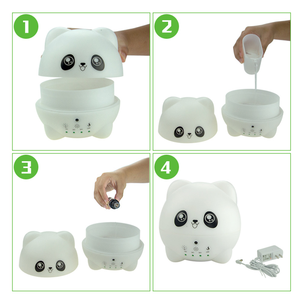 Cute Panda 300ml Mini Ultrasonic Aroma Diffuser