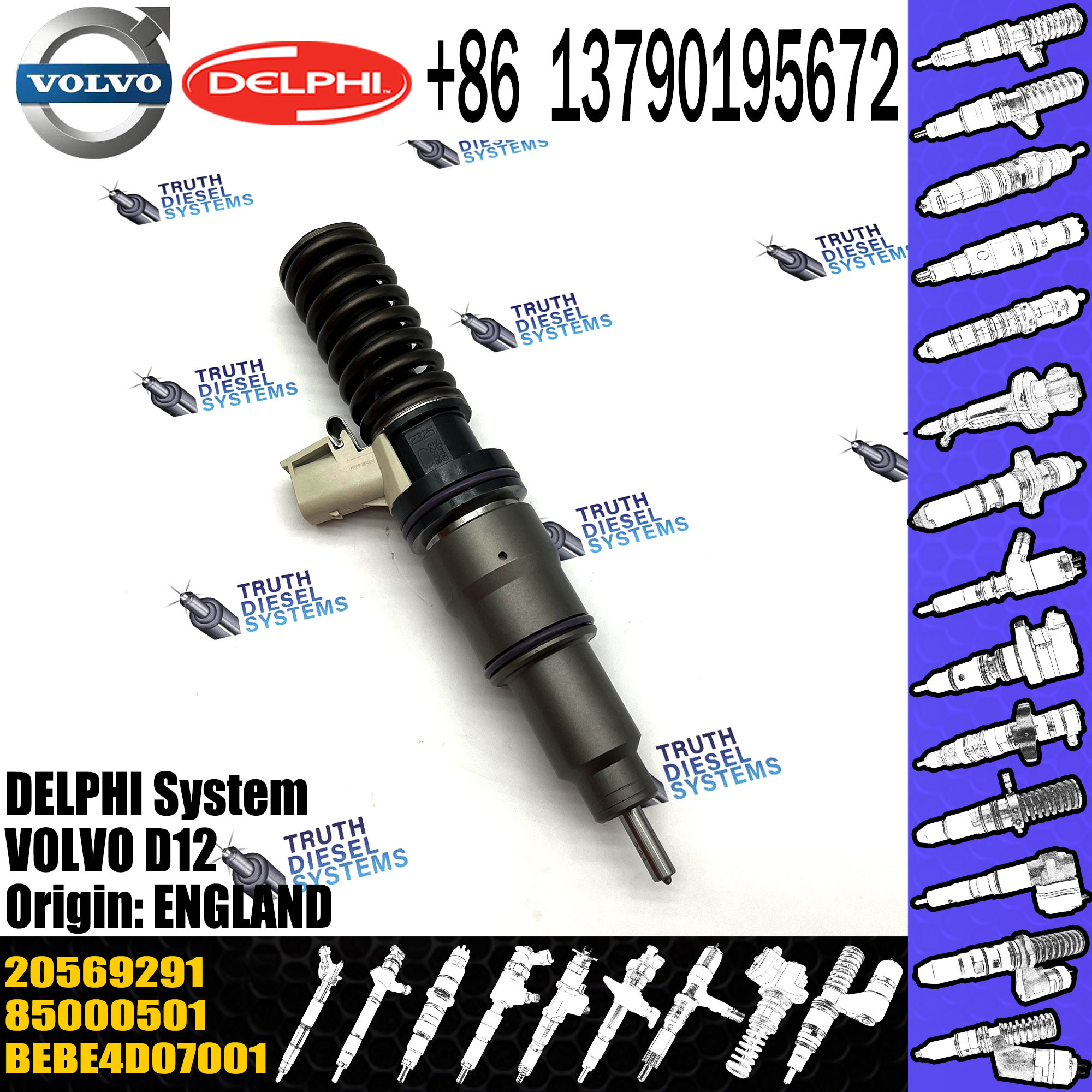 Diesel inyector common rail injector E3 Fuel Electronic Unit Injector BEBE4D39001 BEBE4D28001 20569291 for VOL B12
