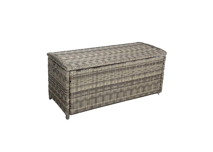 Aluminum Frame Garden Wicker Cushion Storage Box High Density Weaving