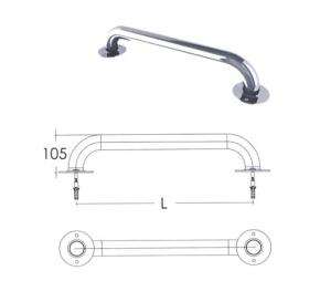 China SS304 Wall Straight 1.0mm Swimming Pool Grab Rail wholesale