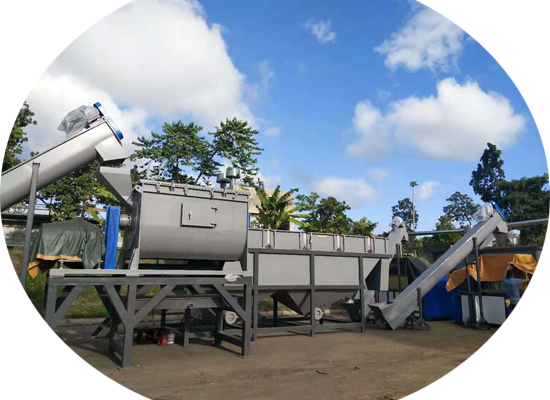 120kw 50hz Plastic Recycling Washing Line , 1500kg/H PET Washing Line