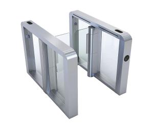 China Outdoor ESD Turnstile Arc Shape Brake Cylinder Pendulum 304 Stainless Steel wholesale