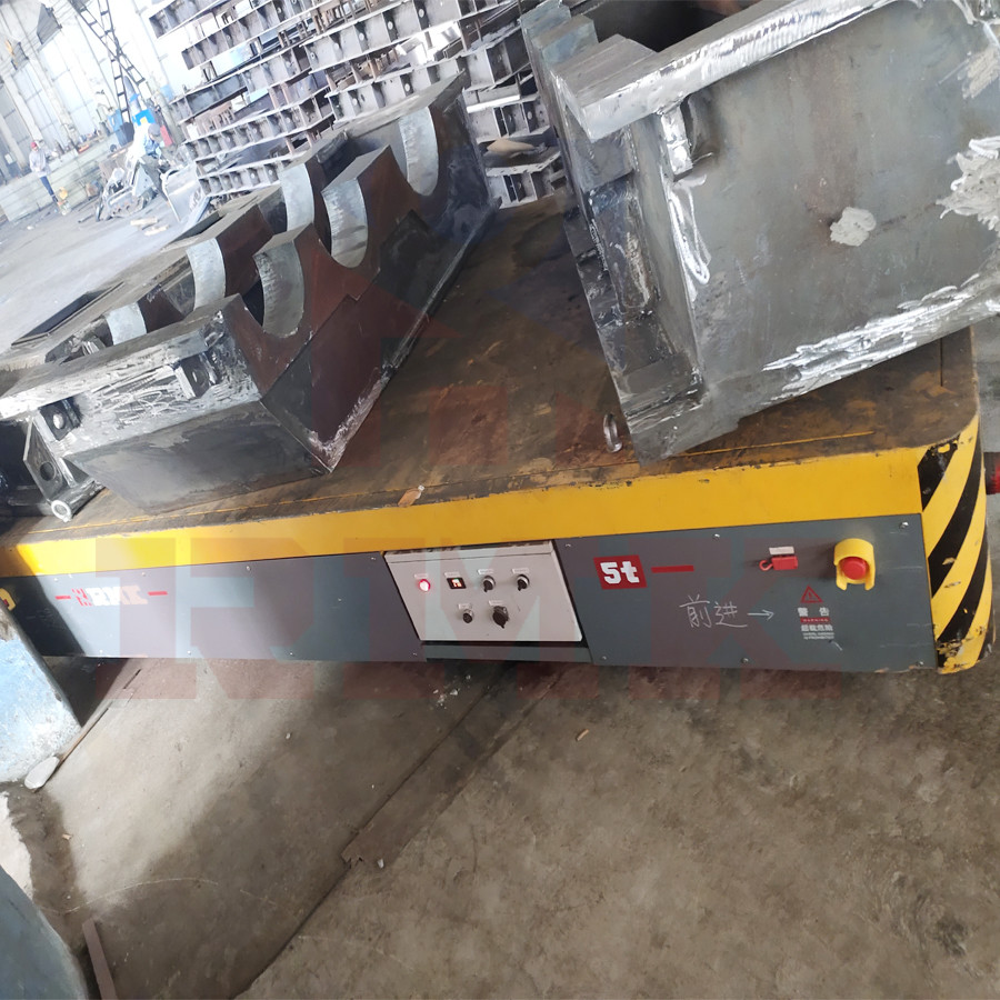 Warehouse Concrete Material Transfer Cart DC Motor 5 Tons Automatic Charging