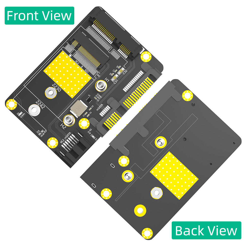 SATA 3.0 22PIN to NGFF M.2 B-Key MSATA Slot Converter Adapter Card For 2230 2242 Sata-Bus & MSATA SSD