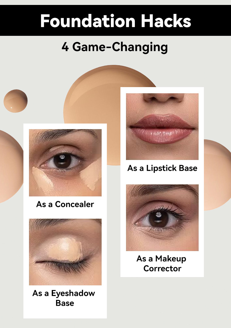 Wholesale High Quality Whitening Cream Private Label Makeup Liquid Foundation Full Coverage Waterproof for Women