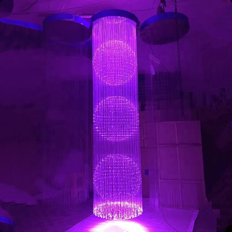 Customized colorful fiber optic dropping ball chandeliera(WH-NC-120)