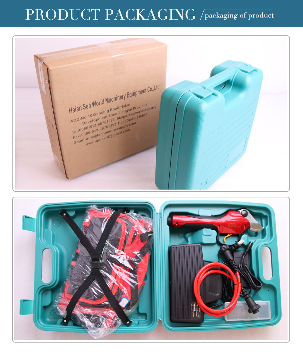 Swansoft 36V Lithium Battery High Speed Electric Grape Tree Pruning Shears 3.0CM Electric Bypass Pruner