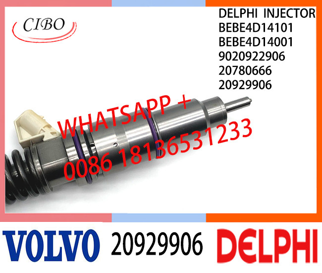 20929906 Fuel Diesel Injector 20929906 BEBE4D14101 BEBE4D14001 9020922906 20780666 E3.18 for VOL D16 3512 TIER 3