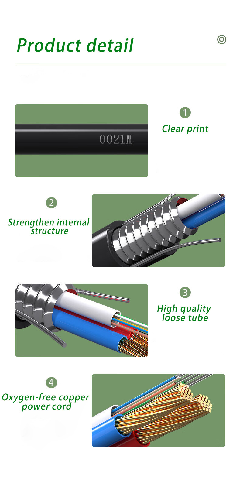Steel Armored Photoelectric Composite Fiber Optic Cable