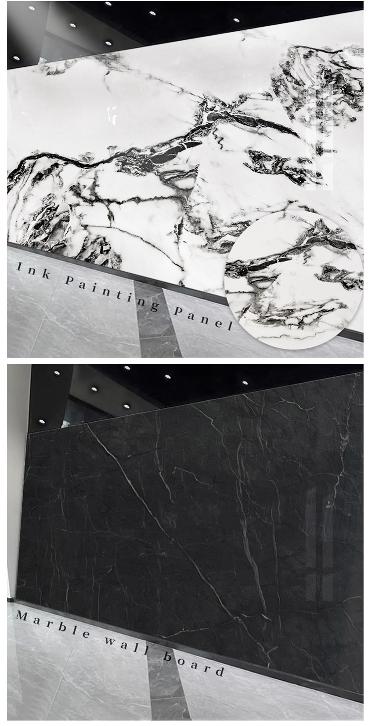 1220*2440mm Marble Wall Paneling Waterproof Marble Bamboo Charcoal Wood Veneer