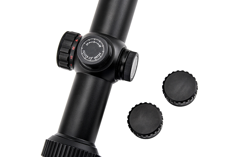 1-4x24 Illuminated Tactical 30mm Tube Glass Reticle Scope with Maximum Output Power 0