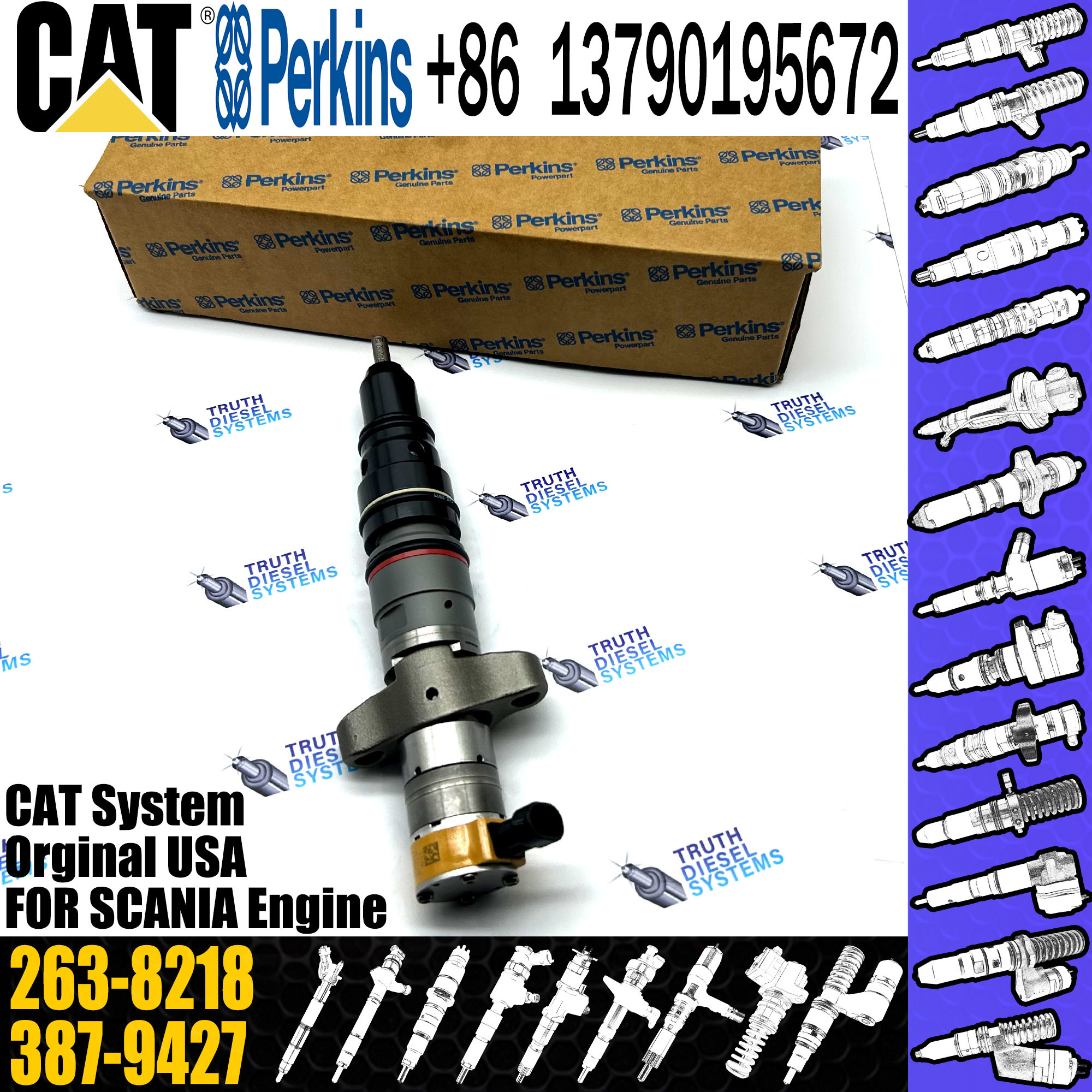 Cat injectors c7 injector 387-9427 263-8216 263-8218 for caterpillar engine