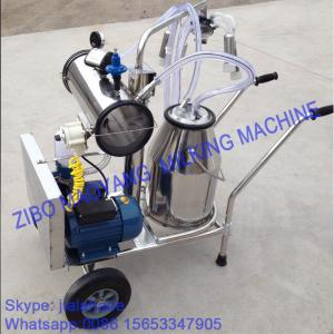 China Vacuum Pump Typed Single Bucket Mobile Milking Machine, hot sale portable milking machine for small farms wholesale