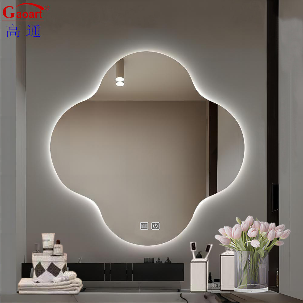 Customized Size Silver Mirror LED Bathroom Wall Light for Living Room Bedroom Decoration