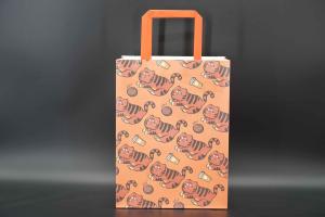China Packaging Kraft Paper Carrier Bags Printing Custom Restaurant Paper Bags wholesale
