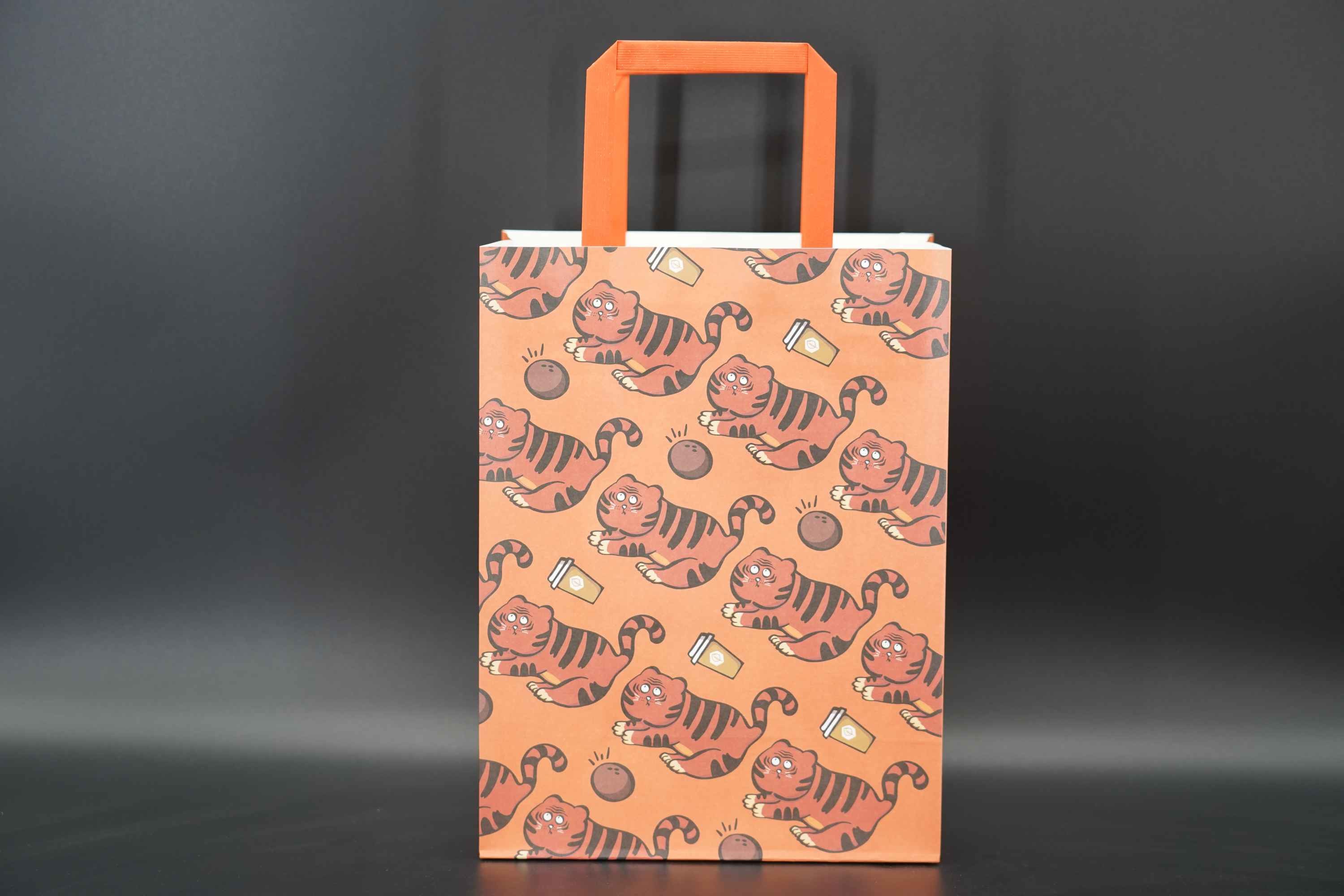 Packaging Kraft Paper Carrier Bags Printing Custom Restaurant Paper Bags