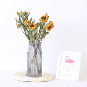 China golden yellow 50cm Air Drying Sunflower Room Decor Bunches wholesale