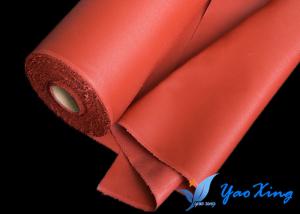 China Red Silicone Coated Fiberglass Fabric For Fire Curtain And Flexible Joint wholesale