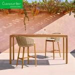 Outdoor Furniture Woven Rope Dining Chair for Customized Color Hotel Courtyard