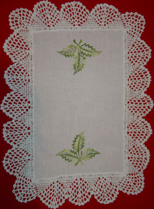 christmas tablecloths cotton and linen, Tablemat, Corcheted Lace Table linen, Tablecloth