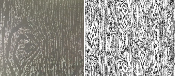 Drawing profile of the wood pattern