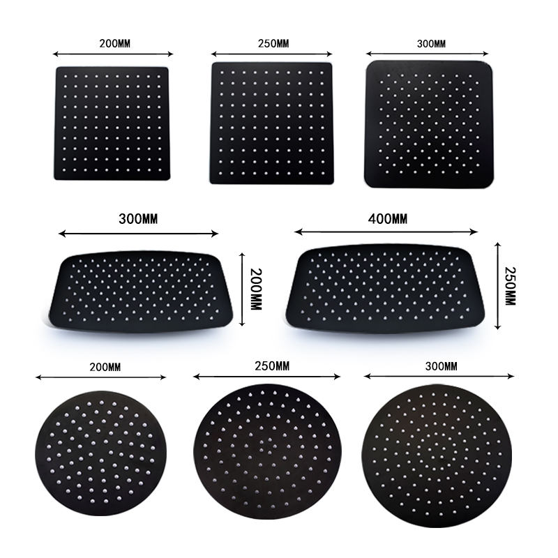 Ultra-Thin Round Zinc Alloy Shower Head With Test Model Spout Material Wall Mounted