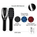USB Phototherapy Scalp Massager Comb , Anti Hair Loss Electric Straightener Comb