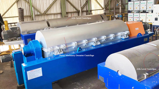 Horizontal Industrial Decanter Centrifuge Machine SS304 Palm Oil Sludge Separation