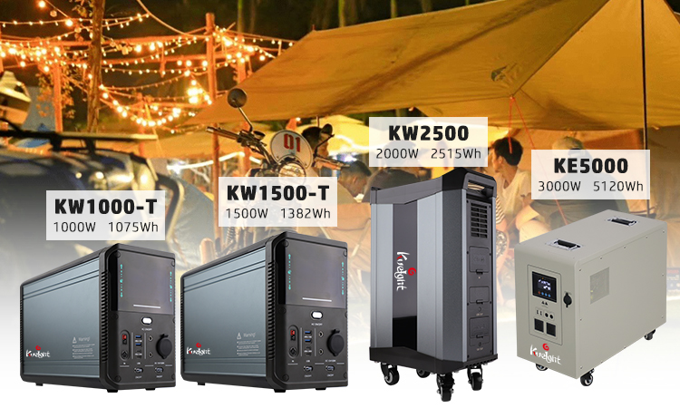 Movable BMS 2500Wh Solar Power Station 2000W Output Backup Power Supply