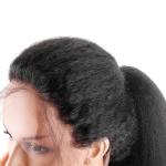 Raw Virgin Hair Front Lace Human Hair Wigs Yaki Kinky Straight Smooth And Luster