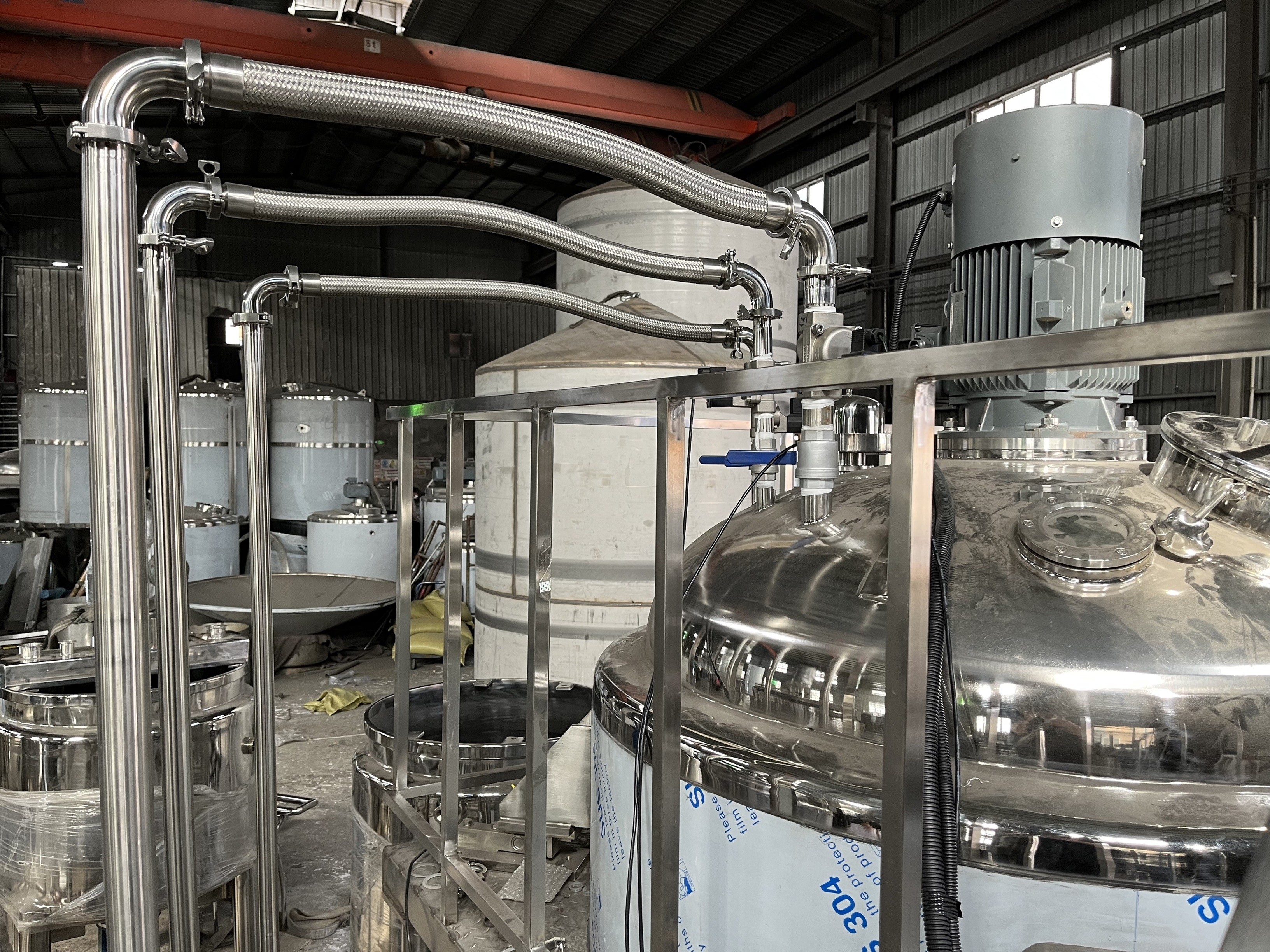 OEM / ODM Chemical Production Line 1000 Gallon Chemical Blending Tanks