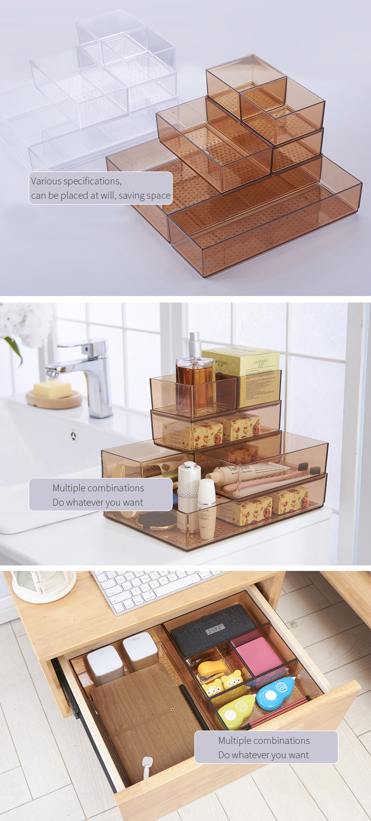 More popular foldable kitchen drawer organizer divider