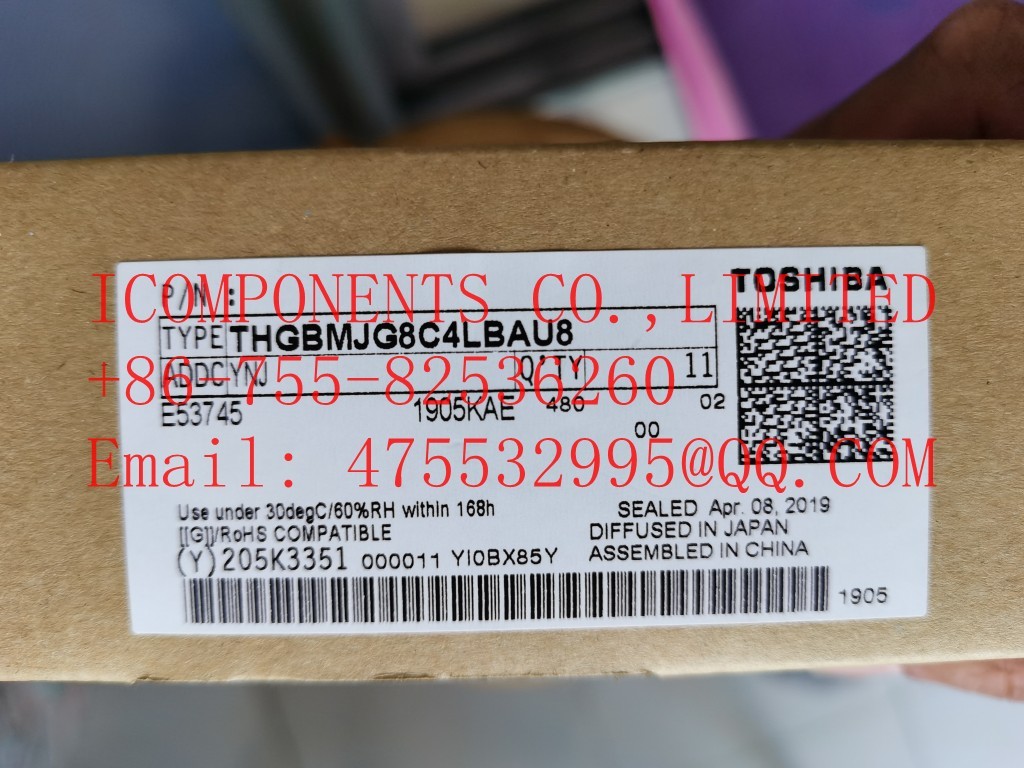 THGBMJG8C4LBAU8 KIOXIA Flash Card 32G-byte 3.3V Embedded MMC 153-Pin WFBGA (Alt: THGBMJG8C4LBAU8)
