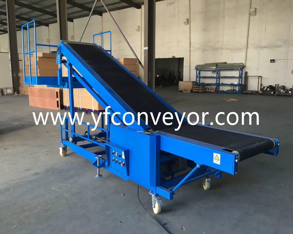 A Standing Platform of Factory Price Truck Loading Conveyor/Customizable Truck Loading Unloading conveyor