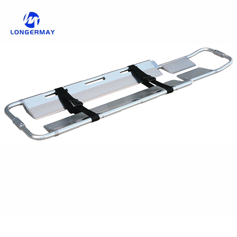 Stainless Steel Length Adjustable Foldable Medical Ambulance Emergency Scoop Stretcher