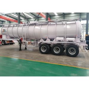 China Chemical Carbon Steel Triaxle 25m3 Sulfuric Acid Tank Trailer wholesale