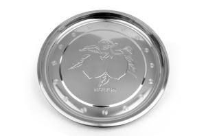 China Small Restaurant Stainless Steel Round Tray Full Mirror Polished Customized Logo wholesale