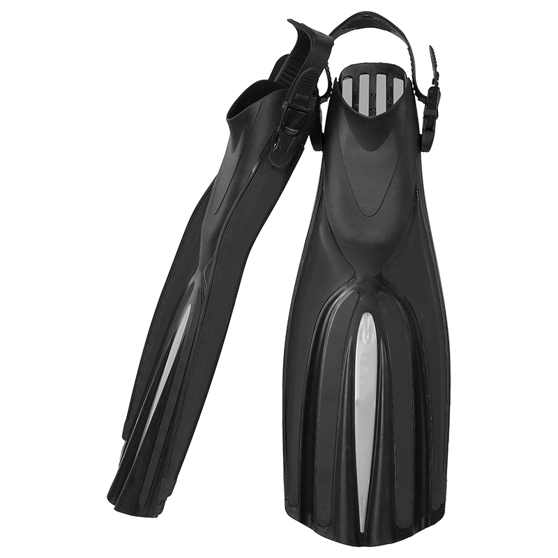 Commercial Long Black Jet Scuba Diving Fins Freediving Spearfishing Customized