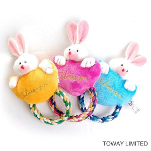 China Eco-Friendly Flocked Pet Products Cute Sounding Dog Play Plush Toys wholesale