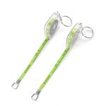 Green Metal Measuring Tape Keychain 2 Meters 80 Inches With Transparent Plastic
