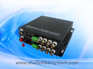 China 4CH analog video audio fiber converter with black aluminum case wholesale